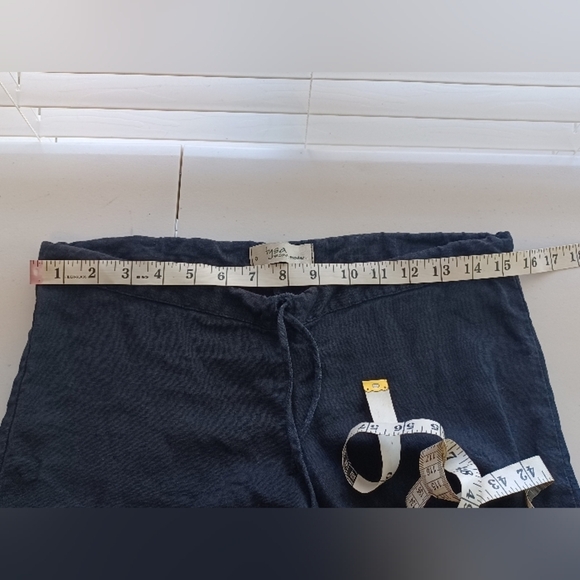 Tysa Designs Linen Blend Lagenlook Wide Leg Pants - Picture 9 of 13